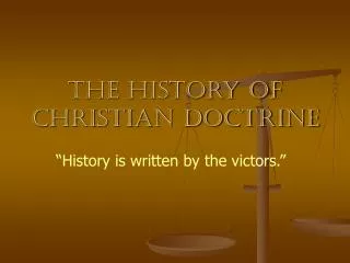 The History of Christian Doctrine