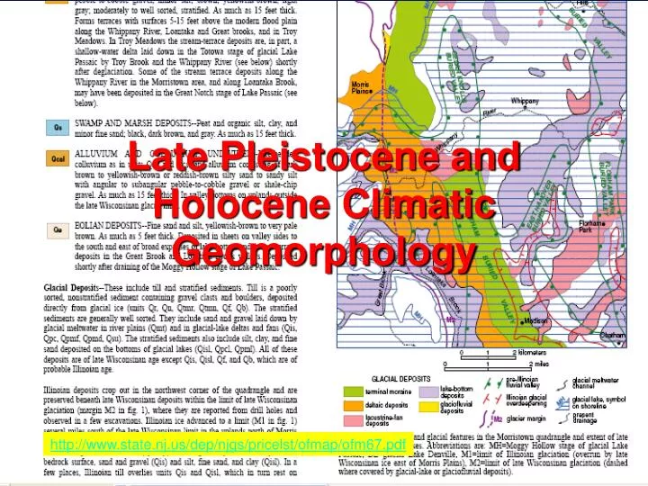 late pleistocene and holocene climatic geomorphology