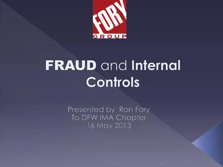 fraud and internal controls