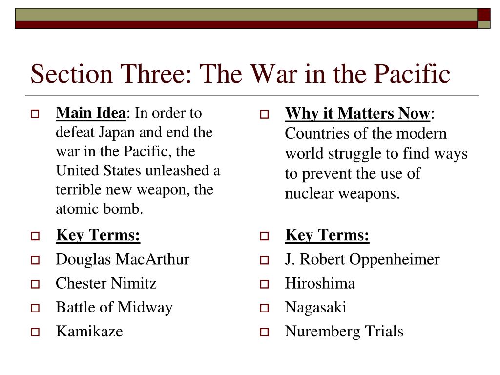 PPT - Decisive Moments: The Pacific Theater in World War II PowerPoint ...