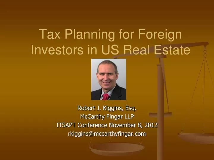tax planning for foreign investors in us real estate