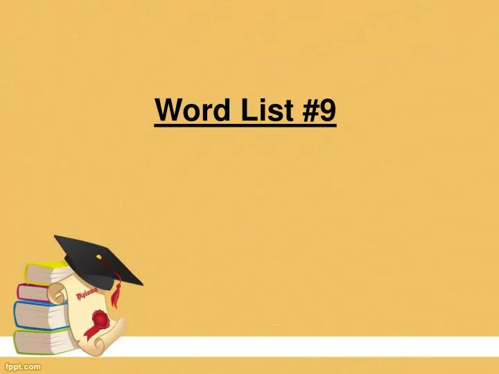 word list 9