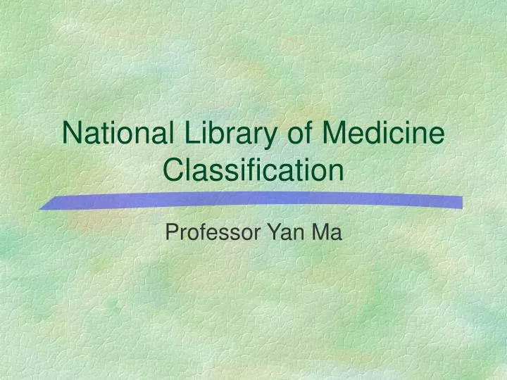 national library of medicine classification