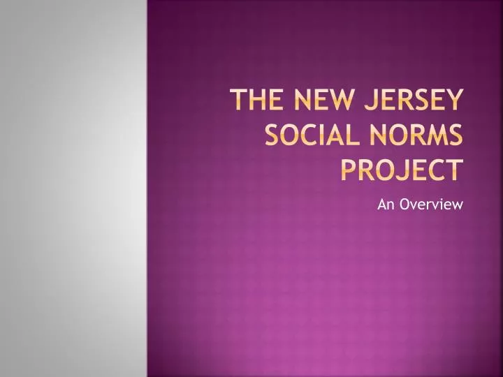 the new jersey social norms project