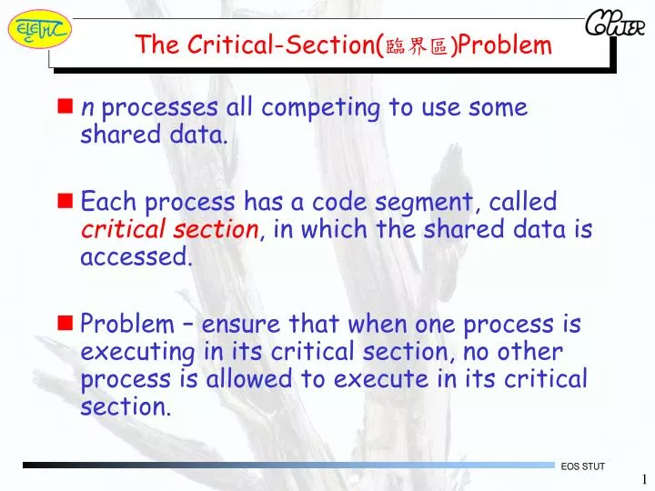 the critical section problem