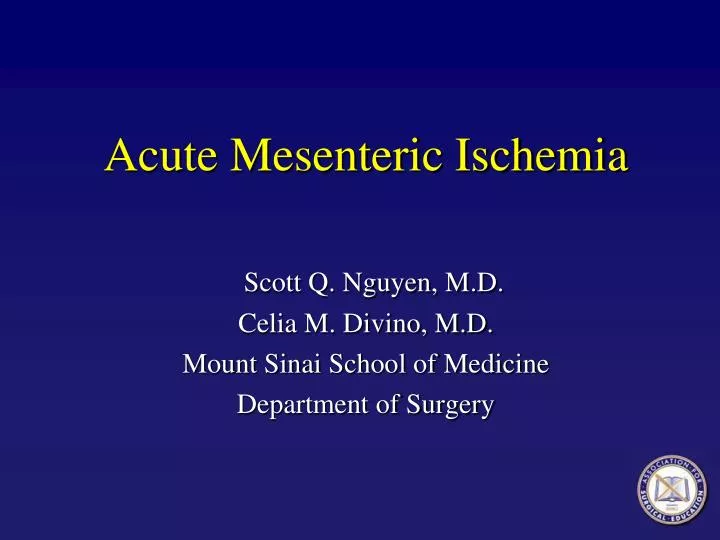 acute mesenteric ischemia