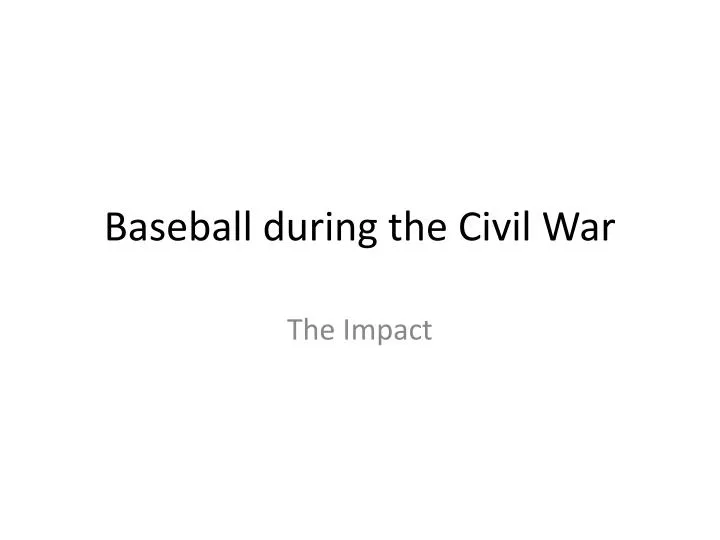 baseball during the civil war