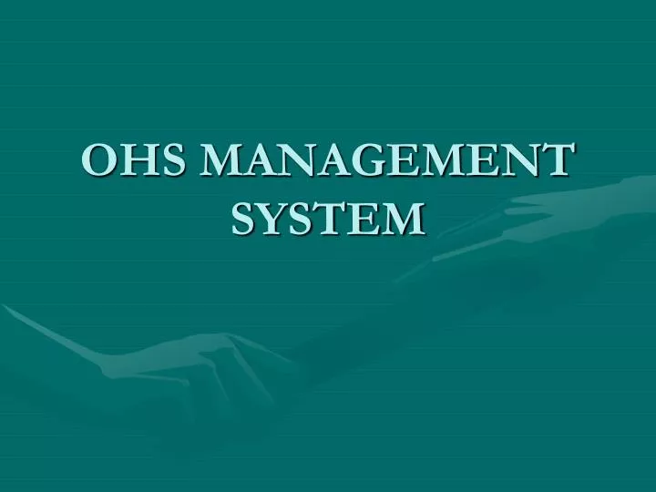 ohs management system