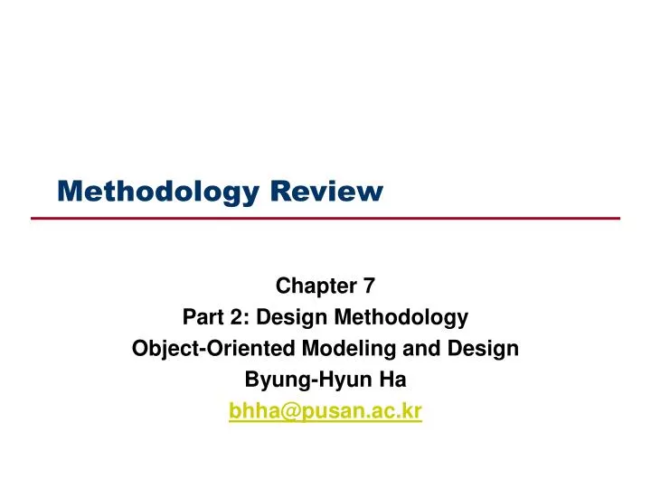methodology review