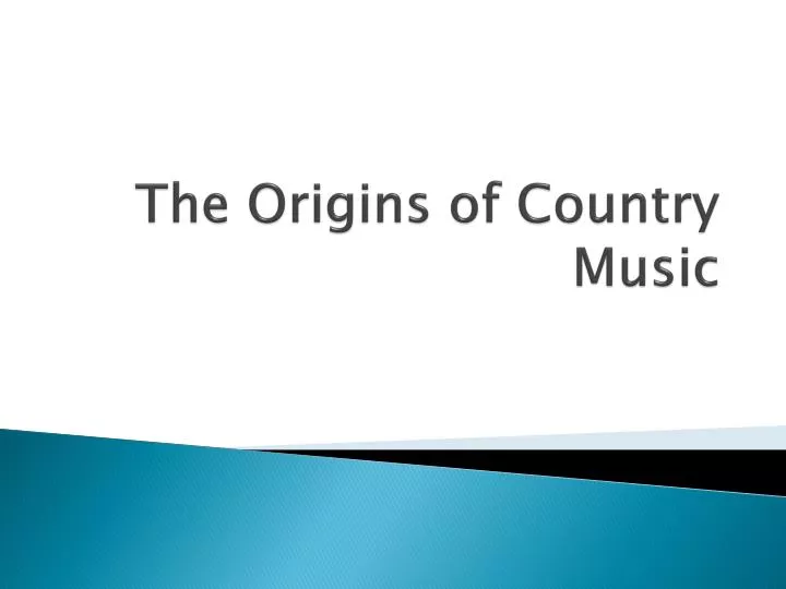 the origins of country music