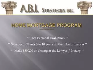 HOME MORTGAGE PROGRAM with Golden Moor