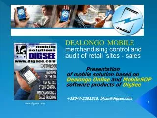 DEALONGO MOBILE merchandising control and audit of retail sites - sales