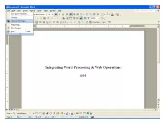 Integrating MS Word and the Web
