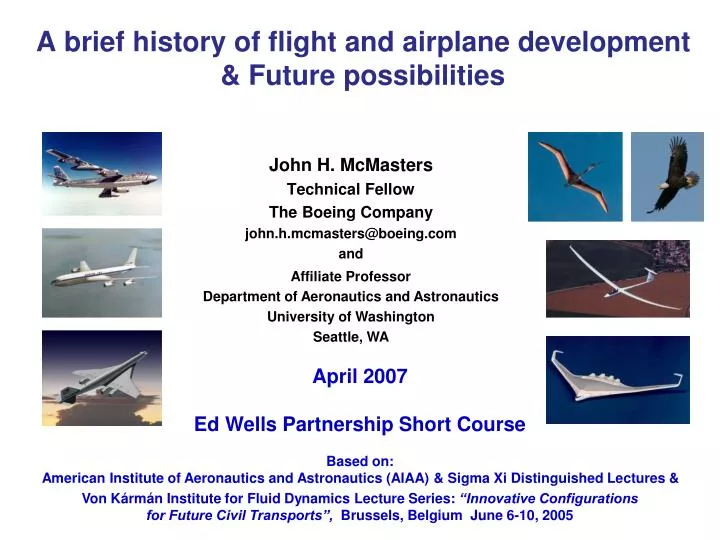 a brief history of flight and airplane development future possibilities
