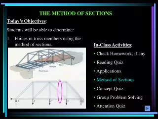 THE METHOD OF SECTIONS