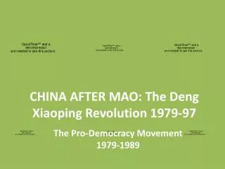 CHINA AFTER MAO: The Deng Xiaoping Revolution 1979-97