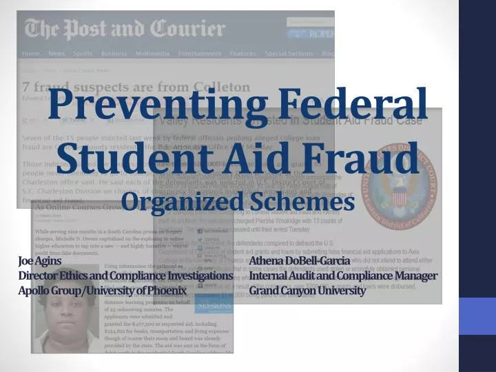 preventing federal student aid fraud organized schemes