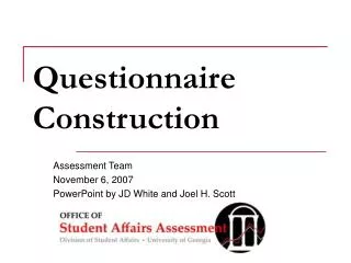 Questionnaire Construction