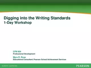 digging into the writing standards 1 day workshop