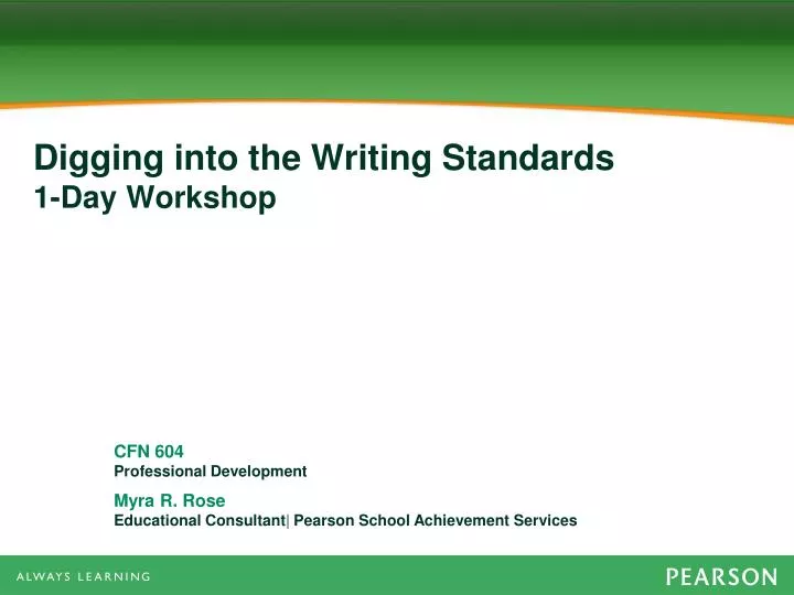 digging into the writing standards 1 day workshop