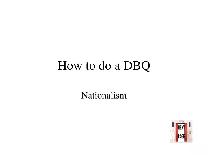 how to do a dbq