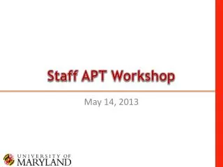 Staff APT Workshop