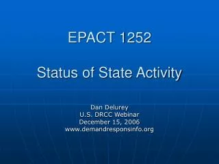 EPACT 1252 Status of State Activity