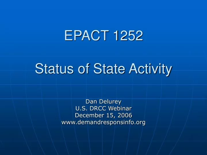 epact 1252 status of state activity