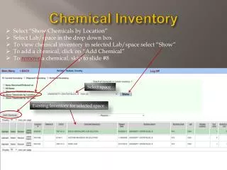 Chemical Inventory