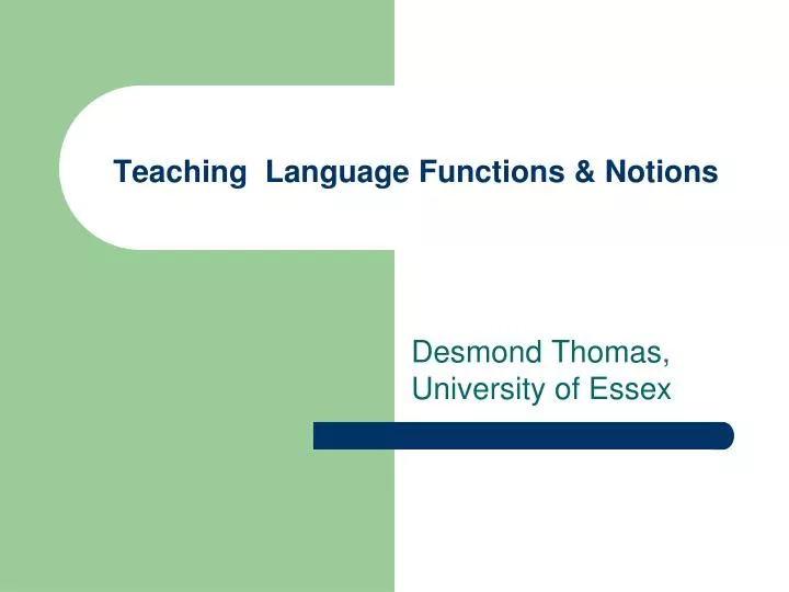 teaching language functions notions
