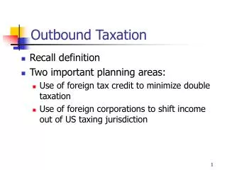 Outbound Taxation