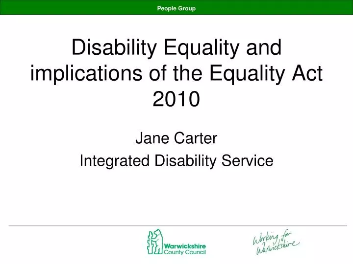 disability equality and implications of the equality act 2010