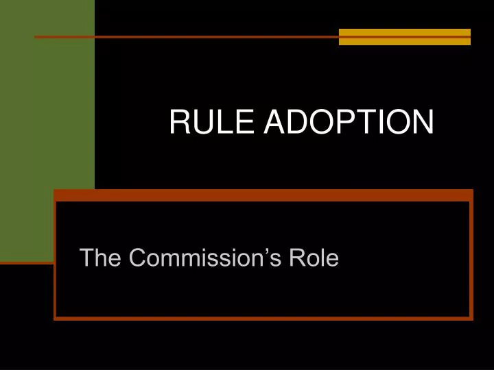 rule adoption