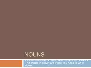nouns