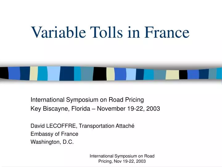 variable tolls in france