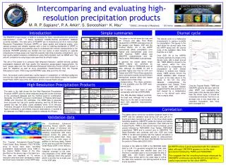 Intercomparing and evaluating high-resolution precipitation products