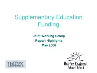 Supplementary Education Funding