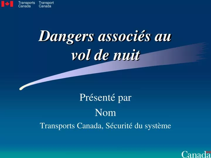 dangers associ s au vol de nuit