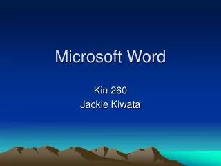 Microsoft Word