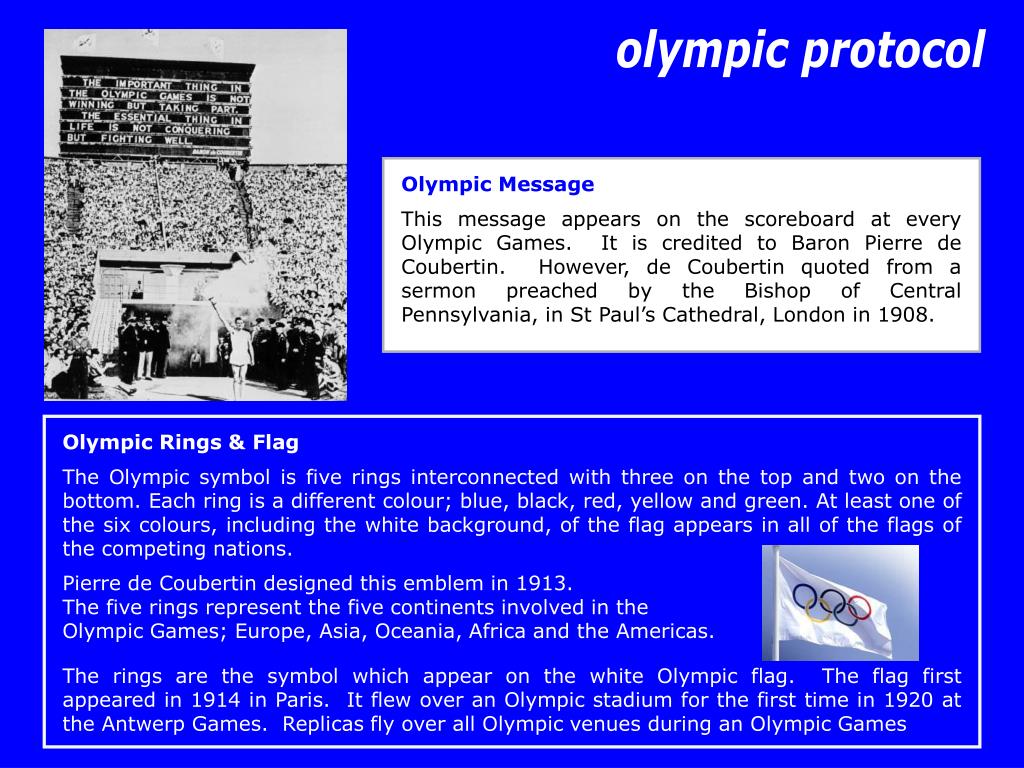 PPT - Olympic Rings & Flag PowerPoint Presentation, free download - ID ...