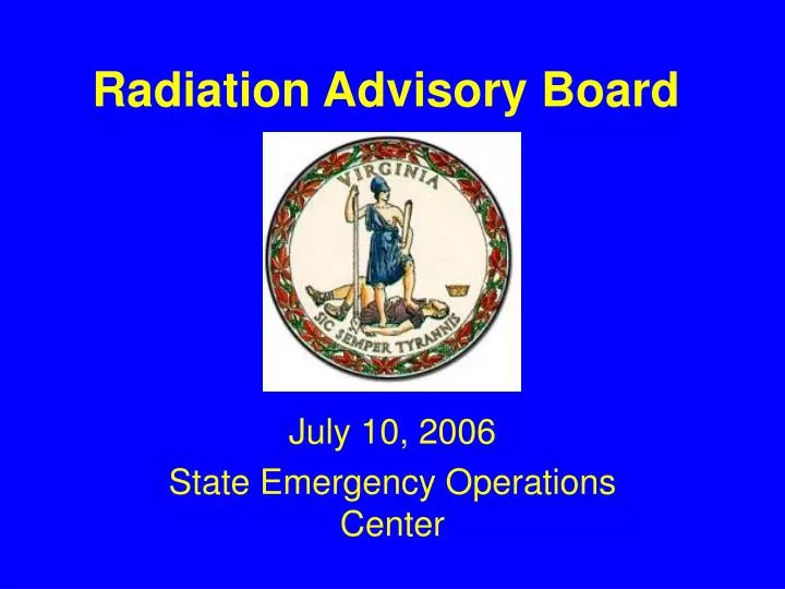 radiation advisory board