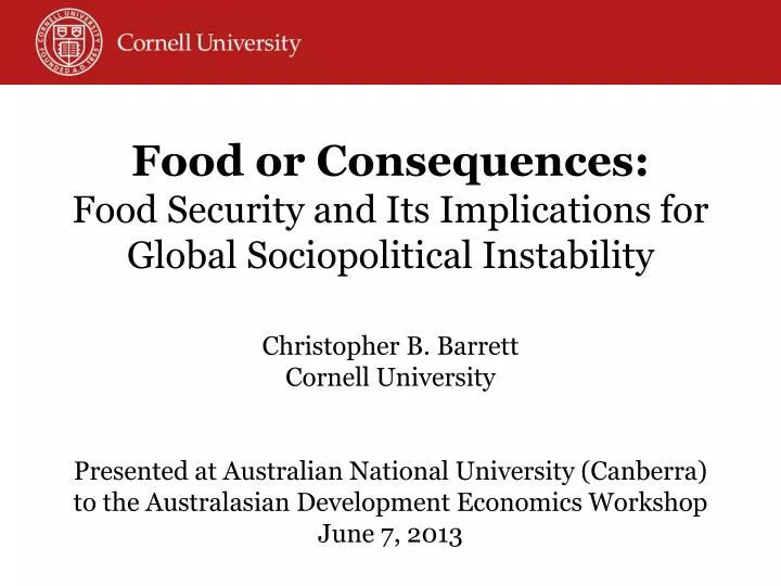 food or consequences food security and its implications for global sociopolitical instability