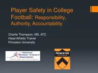 Player Safety in College Football: Responsibility, Authority, Accountability