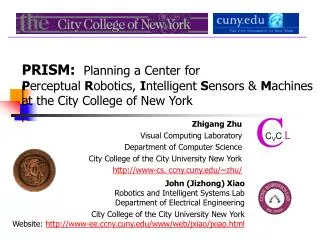 PRISM: Planning a Center for P erceptual R obotics, I ntelligent S ensors &amp; M achines at the City College of N