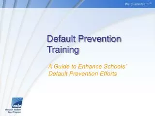 Default Prevention Training