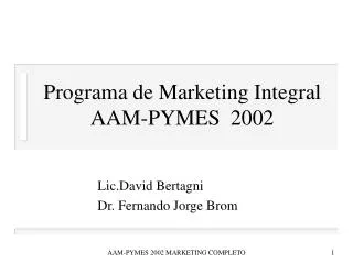 Programa de Marketing Integral AAM-PYMES 2002