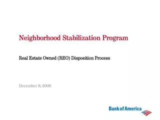 Neighborhood Stabilization Program