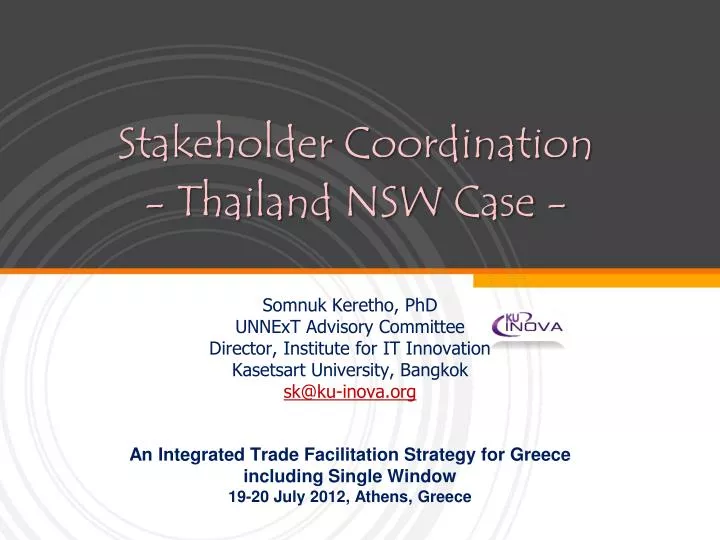 stakeholder coordination thailand nsw case