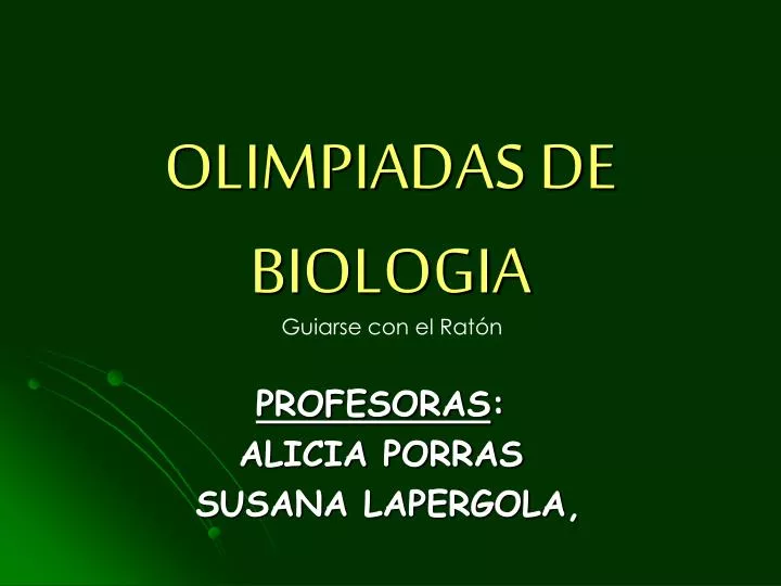 olimpiadas de biologia