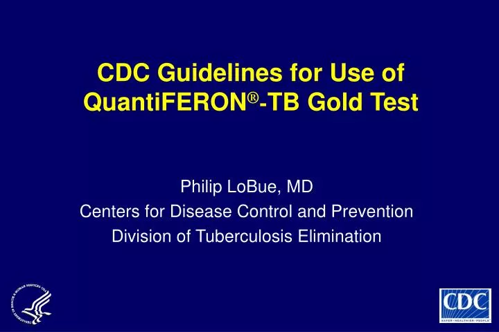 cdc guidelines for use of quantiferon tb gold test
